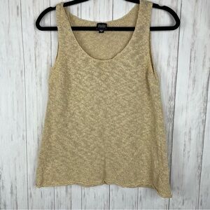 Eileen Fisher yellow yarn tank small